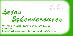 lajos szkenderovics business card